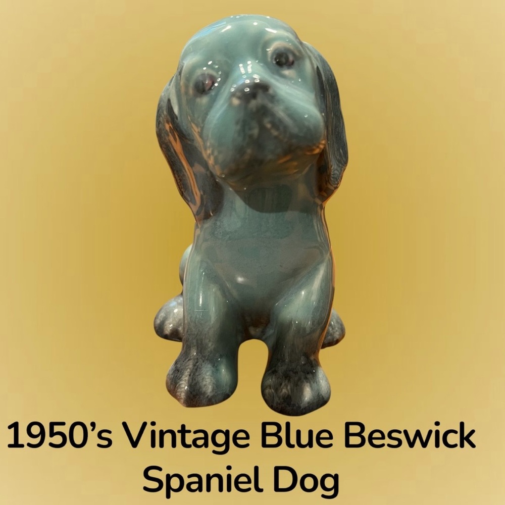 Vintage 1950's Blue Beswick Spaniel
Dog Puppy.